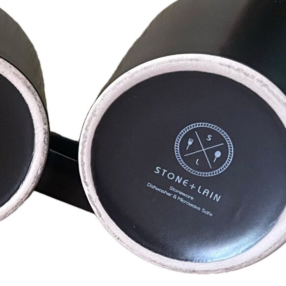 Stone+Lain Chocolate Brown Matte Square Handle Stoneware Mug Trio Set of 3 - Picture 11 of 11